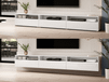 BABEL II meuble tv-hifi blanc/blanc laqué