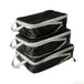 Navastore Ensemble de 3 sacs de rangement de voyage avec sacs de compression, sacs de rangement portables de grande capacité, sacs d'emballage et d'organisation pour bagages, légers, compressibles et peu encombrants (Noir).