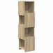 vidaXL Hoekkast - 25,5x25x102cm - Bewerkt - hout - Sonoma - Eik