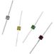 Broadcom HLMP-6300 LED rouge câblé, dôme, 1.9 mm, 10 mcd, 90°, 10 mA, 1.8 V
