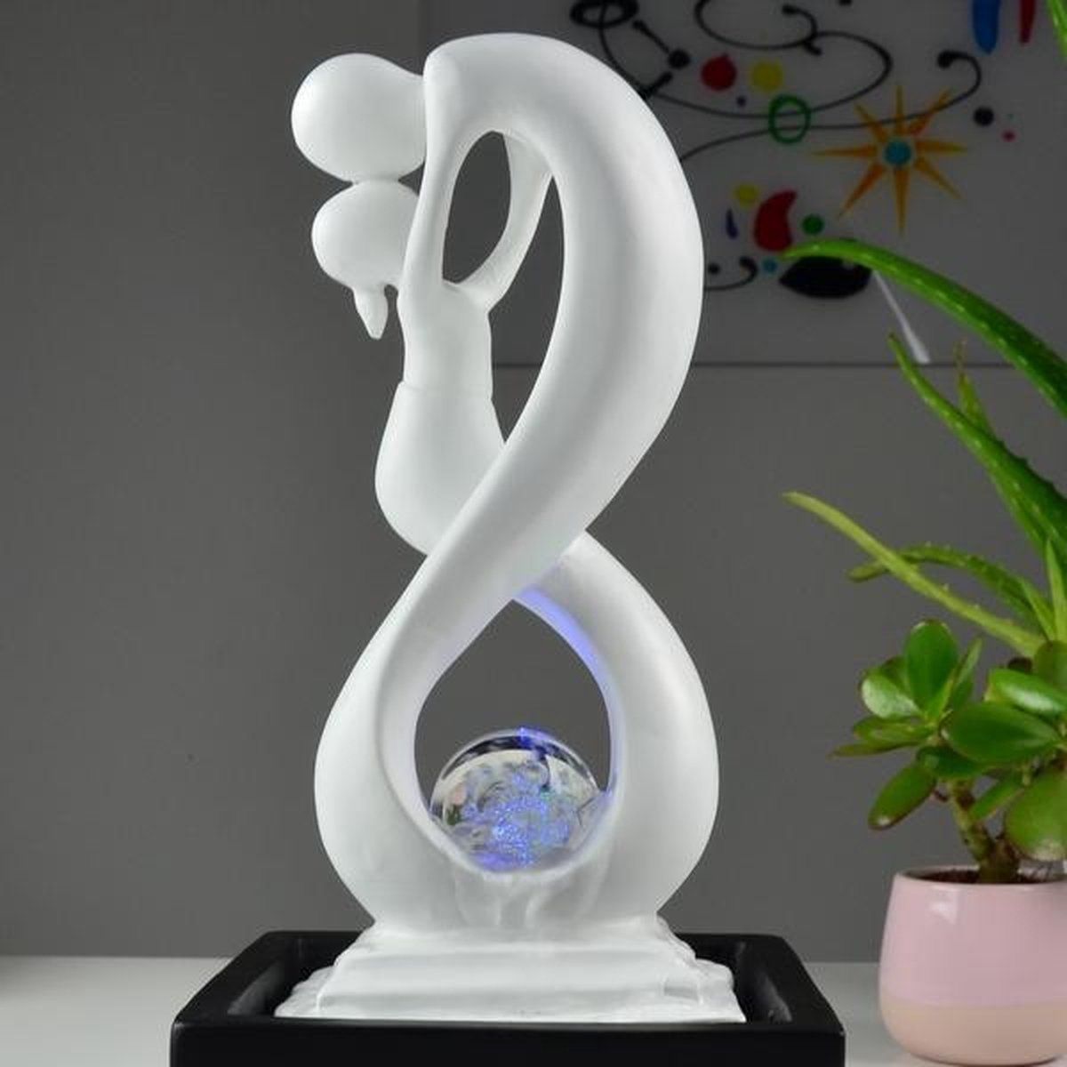 Zen Light Moderne amor N&B Relax - fontein - interieur - zwart en wit - polyester