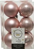 Decoris Boules de Noël - 48 pièces - Rose clair - 6 cm - Plastique