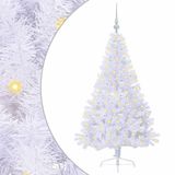 vidaXL Sapin de Noël artificiel avec 150 LED Blanc 150 cm PVC et Acier