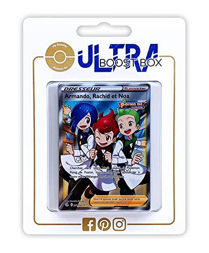 Myboost X Epée et Bouclier 8 - Poing de Fusion - my-booster Armando, Rachid et Noa (Chili & Cilan & Crees) 258/264 Full Art trainer - Doos met 10 Franse Pokemon kaarten