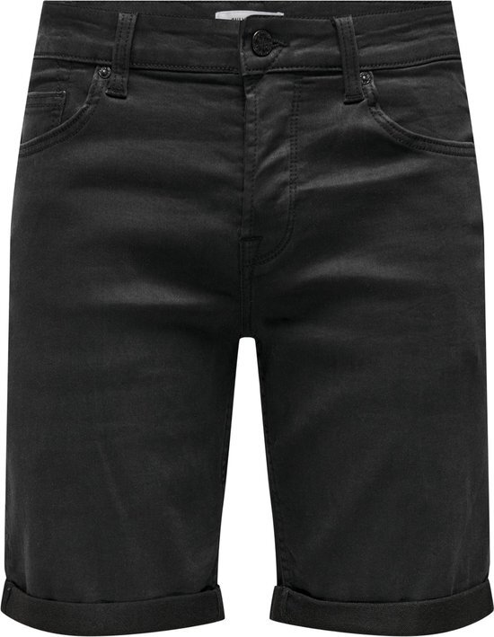 ONLY &amp; SONS ONSPLY BLK JOG 8581 PIM DNM SHORTS NOOS Heren Broek - Maat M