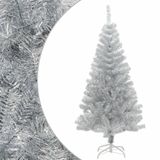 vidaXL Sapin de Noël artificiel avec support 120 cm PET Argenté