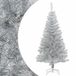 vidaXL Sapin de Noël artificiel avec support 120 cm PET Argenté