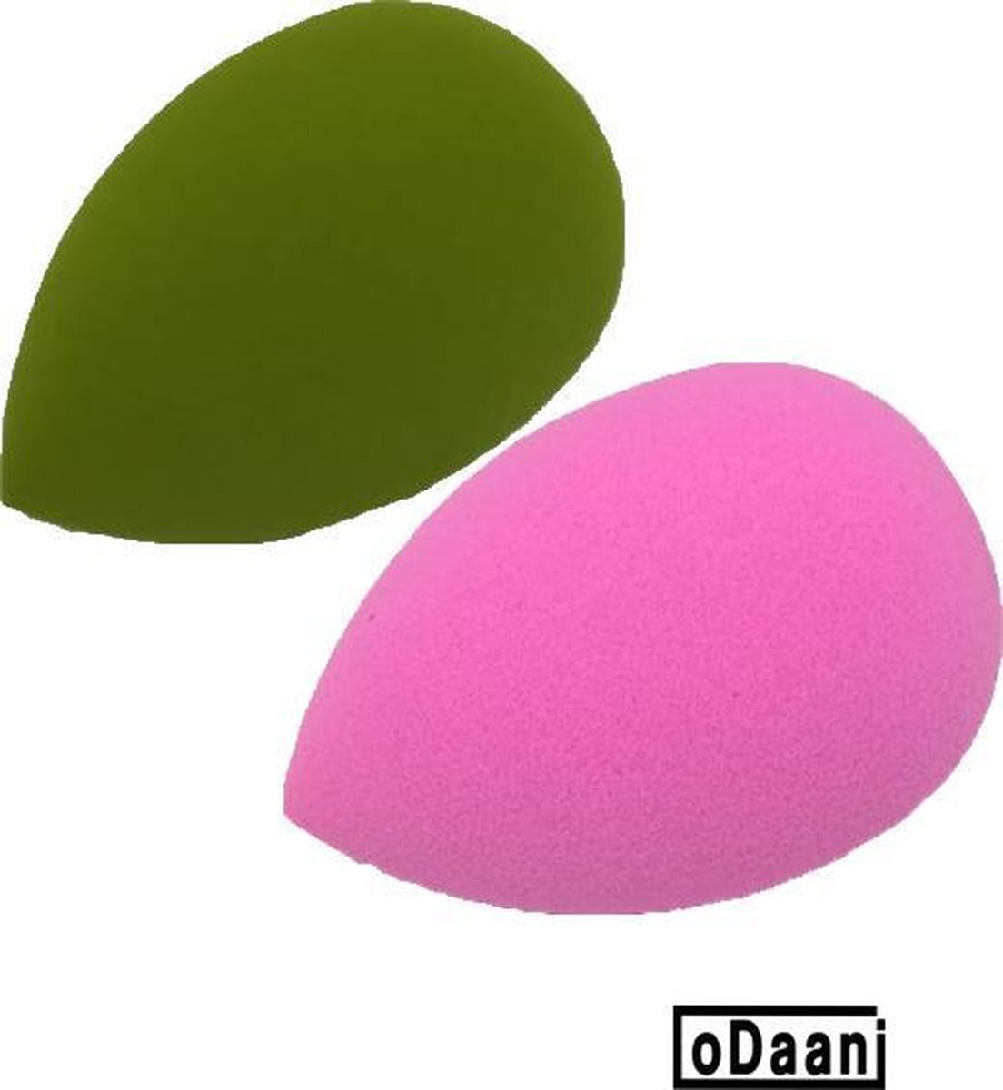 oDaani Make up spons - Make up blender - 2 Stuks - Zachte spons – Roze & Groen