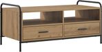 vidaXL Salontafel Artisanaal eiken 99,5 x 49 x 46 cm Bewerkt hout