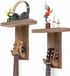 Unyqoos® Set van twee bois gitaarwandhouders met plank voor diverse instrumenten