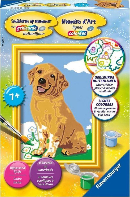 Ravensburger Schilderen op nummer Lieve puppy - Hobbypakket