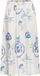 ICHI IHLUCIE SK Dames Midi Rokken Gebloemd Viscose Linnen Polyamide Kniehoogte Elastische Tailleband Geen Zakken Geen Sluiting Vrouwen Volwassenen Casual Lente/Zomer 2025 Big Scale Tile Aop Maat 36