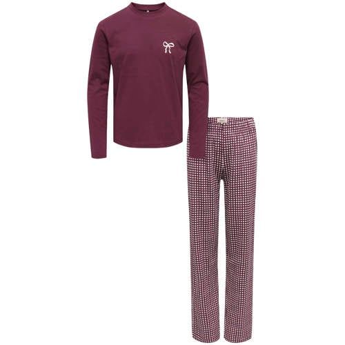 ONLY KIDS ONLY GIRL geruite pyjama - paars