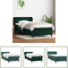 Vidaxl Sommeil Réparateur - Sommier À Lattes De Lit Et Matelas Vert Foncé 80x220 cm Velours