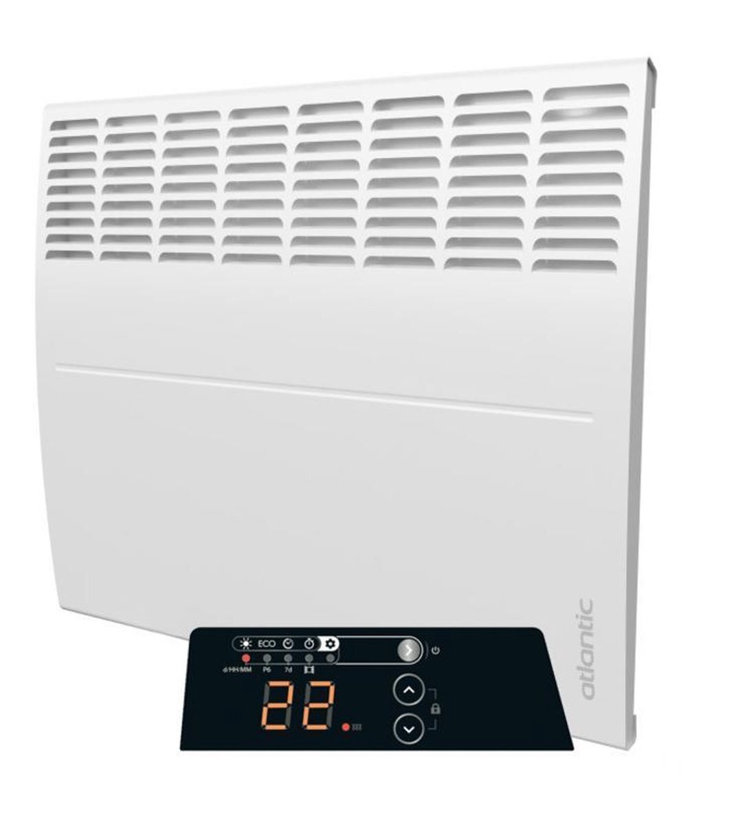 Atlantic F12-D Ecoflex Atlantic convector elektrische verwarming 2500Watt 902x451mm met instelbare thermostaat