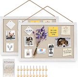 Miratino 2-Pack Kurk Board met Linnen 40,6 x 27,9 cm