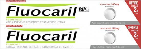 Fluocaril Tandpasta Whitening Bi-Fluor 145mg DUO 2x75 ml