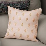 Bonamaison Decoratieve kussenhoes oranje en gebroken wit, 43x43 cm