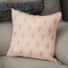 Bonamaison Decoratieve kussenhoes oranje en gebroken wit, 43x43 cm