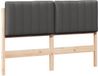 vidaXL - Gestoffeerd hoofdbord - Bruin en Donkergrijs - 140 cm