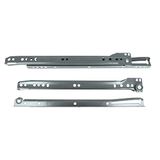 Amig Set van 2 metalen ladegeleiders met wielen - 600 mm - Metaalgrijs