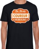 Bellatio Decorations Shoppartners Bv Cadeau t-shirt voor de beste coureur voor heren - zwart met oranje - coureurs - kado race shirt / kleding - vaderdag M