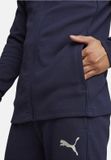 PUMA Sweat à Capuche teamFINAL Casuals Full Zip - Bleu Marine/Argenté, pointure XX-Large