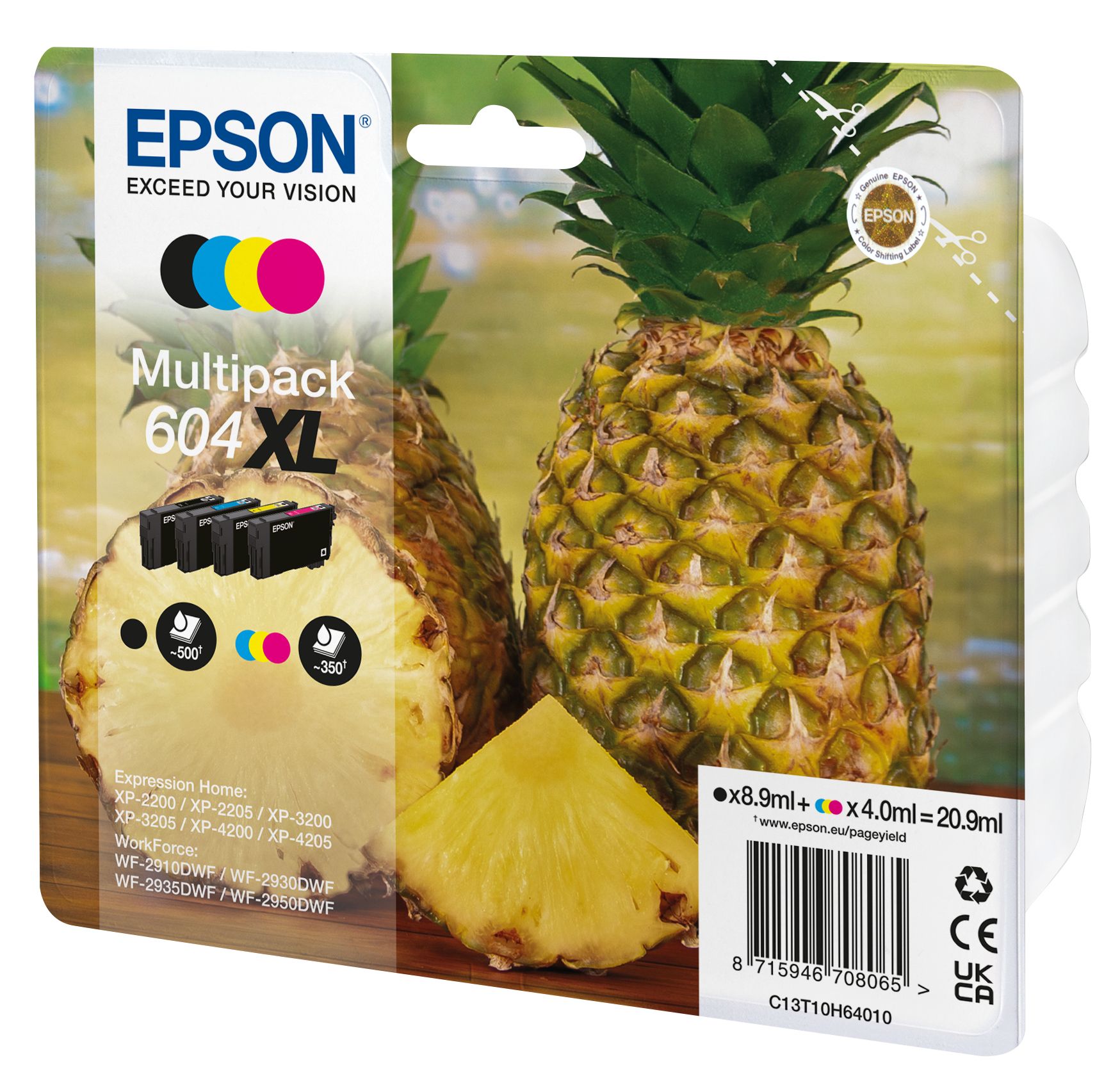 Epson 604XL Ink Cartridge Multipack - Black, Cyan, Magenta, Yellow