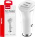 AMiO Chargeur de voiture Téléphone Dual USB-C 40W 12/24V Blanc