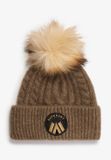 Superdry Cable Luxe Beanie Unisex Wolmix Effen Moss Khaki One Size