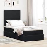 vidaXL LED opbergbed met matras Zwart 100 x 200 cm Fluweel