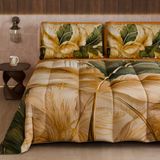 PETTI Artigiani Italiani Bedrukt winterdekbed 270 × 260 cm | Bloemen 04 302