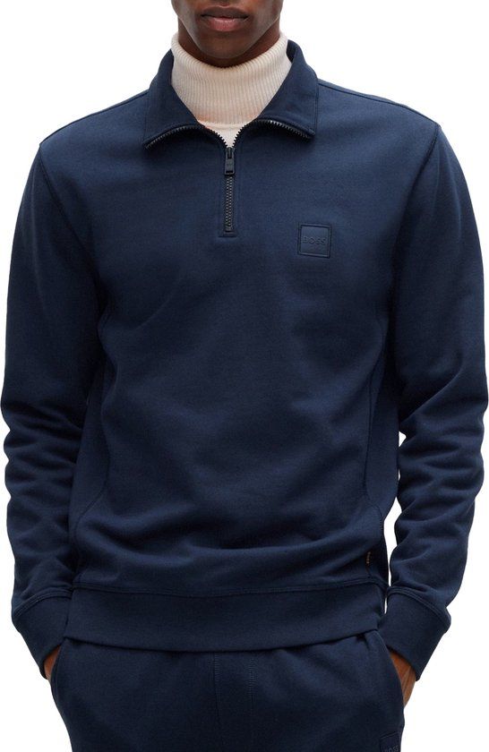 BOSS Zetrust Half Zip Trui Navy - Maat M - Heren