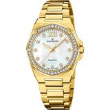 Candino C4755/1 Dames Polshorloge Goudkleurig Staal Saffierglas