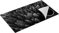 Chefcare Inductie Beschermer Bos met Bomen - Zwart Wit - 90x55 cm