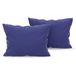 Dreamzie Kussenhoes 40x70 Set van 2 in Oeko-Tex Gecertificeerde Microvezel - Zacht Geborsteld Perzik Touch Kussenovertrek - Donkerblauw