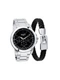 Lucardi Heren - Horloge cadeauset RG1833-632 - Stalen band - Zilverkleurig