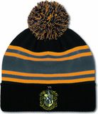 Logoshirt Harry Potter Kruk met logo – pomponmuts – dames en heren – geborduurd – zwart grijs geel, meerkleurig, Eén maat, Meerkleurig