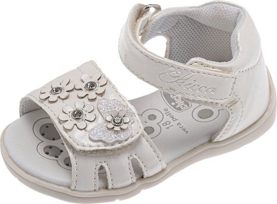 Chicco Meisjes Slippers - Maat 22 - Wit - Strand & Zwembad - Klittenband
