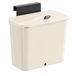 Home & Marker - Poubelle suspendue évier - Poubelle cuisine déchets organiques - Poubelle porte placard avec couvercle - 7 Litres - Crème