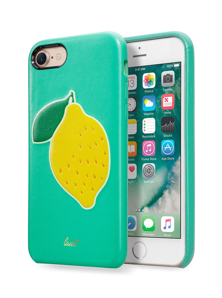 Lau, T. _IP7_KH_TU - iPhone 7 - Kunstleer - Geel, Groen, Turkoois