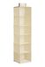 Premier Housewares 6 secties crème hangende kledingorganizer, polyester, crème, 28x28x120