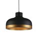 GTV hanglamp plafondlamp GOLDI, AC220-240V0, 50/60Hz, 1*E27, IP20, DURCHM. 30 CM, afzonderlijk, zwart/goud, moderne stijl, OS-GOLD1-11-DEC