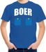 Bellatio Decorations Shoppartners Bv Boer met zakken icoon verkleed t-shirt blauw voor kinderen - Boeren carnaval / feest shirt kleding / kostuum 134/140