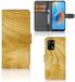B2Ctelecom Book Case voor OPPO A74 4G Book Style Case Licht Hout