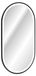 Apollo 2 Miroir mural LED tactile ovale - Cadre noir - 90 cm L x 50 cm H
