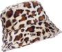 Wilbers & Wilbers Bucket Hat - Bont - Panter - One Size - Volwassen - Unisex - Foute Party - Vissershoed - Bruin