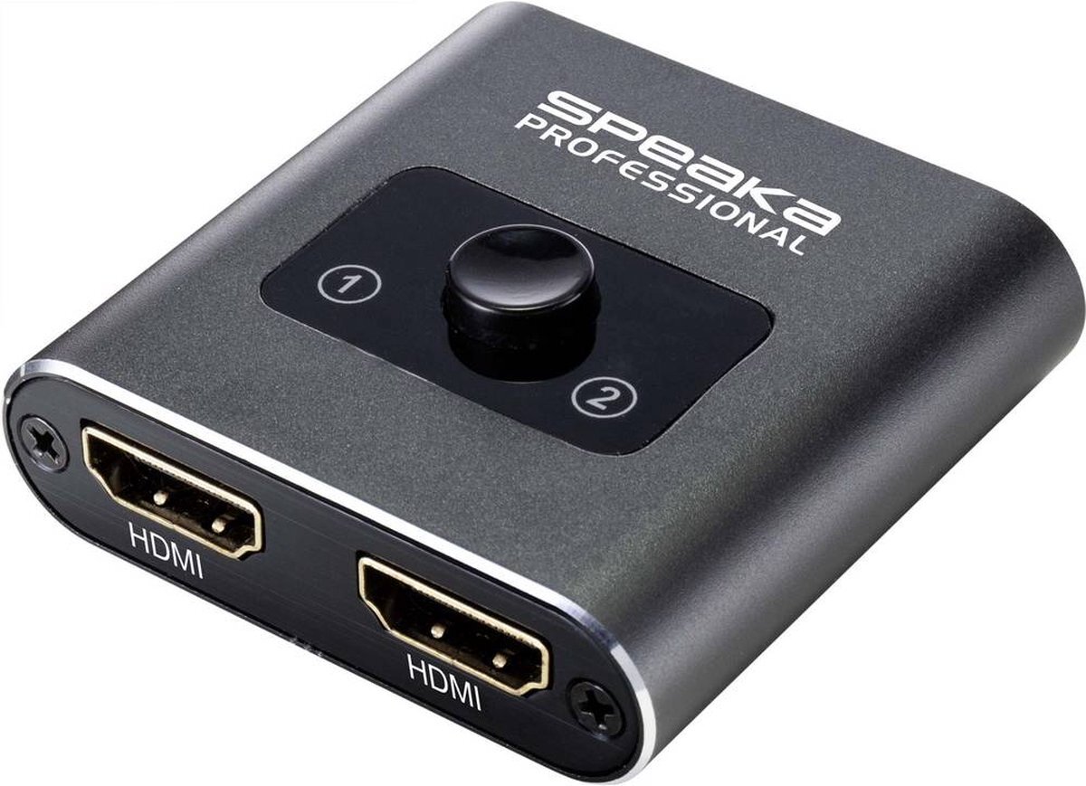 Speaka SP-BDS-120 1 + 2 poorten HDMI-switch Ultra HD-geschikt 3840 x 2160 Pixel