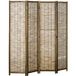 Paravent en bois séparateur de pièce cloison de séparation pliable 4 panneaux 160 x 170 cm - Naturel