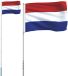 vidaXL - Vlag met vlaggenmast Nederland 5,5 m aluminium